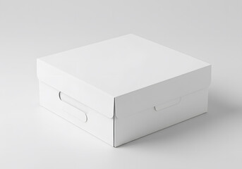 Empty white cardboard box mockup