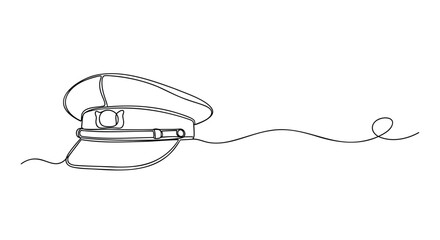 Vector illustration of a single continuous line drawing of a computer mouse