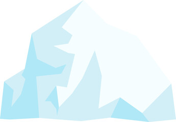 Floating iceberg illustration. Arctic, polar, frozen for climate and ocean concept. Vector isolated © Maya