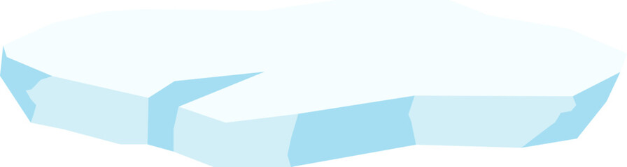 Floating iceberg illustration. Arctic, polar, frozen for climate and ocean concept. Vector isolated © Maya