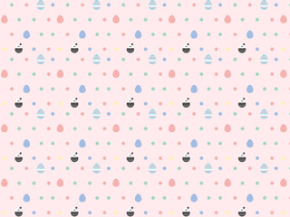 イースターのポップでかわいい背景素材 © 兎卵メル