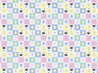 イースターのポップでかわいい背景素材 © 兎卵メル