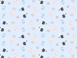 イースターのポップでかわいい背景素材 © 兎卵メル