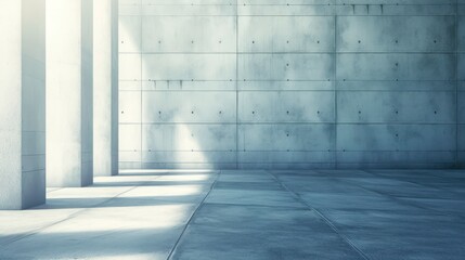Obraz premium Abstract Concrete Interior with Light and Shadows in Minimalist Style