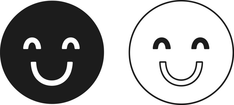 Smiling faces emotions Vector