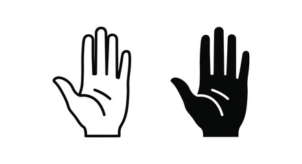 Fototapeta premium Hand Stop Icon Concept Symbol