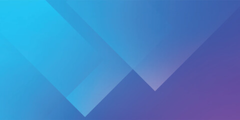 Fototapeta premium Abstract background with overlapping cyan blue and purple gradient geometric planes.