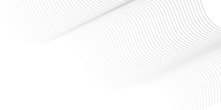 Flowing dots particles wave pattern halftone gradient curve shape isolated on white background.