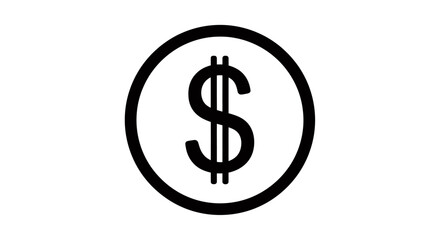 Obraz premium Iconic Dollar Symbol Emblem Representing Finance and Currency Concepts.