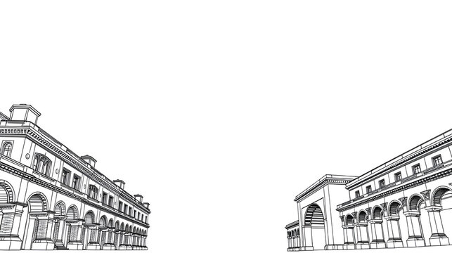 Architecture drawing banner background for design