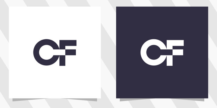 letter cf fc logo design vector