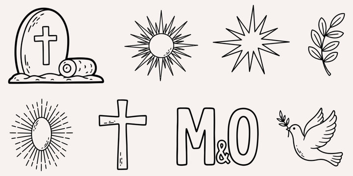 Christian baptism symbols and icons