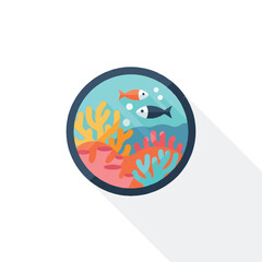 Obraz premium Colorful Fish Swimming in Coral Reef.