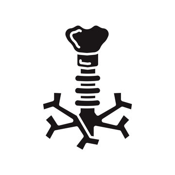 trachea icons minimalist flat style design, trachea Vector illustration on white background