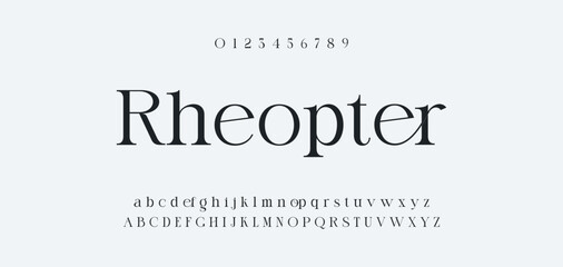 Fototapeta premium Luxury alphabet letters font and number. Typography elegant wedding classic lettering serif fonts decorative vintage retro concept. vector illustration