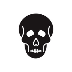 Fototapeta premium skull icons minimalist flat style design, skull Vector illustration on white background