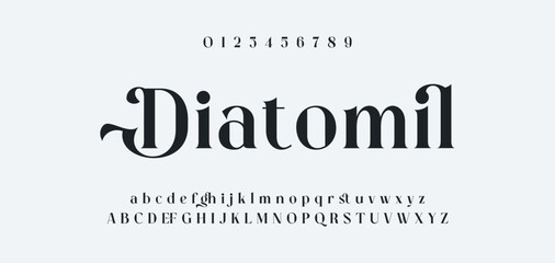 Luxury alphabet letters font and number. Typography elegant wedding classic lettering serif fonts decorative vintage retro concept. vector illustration