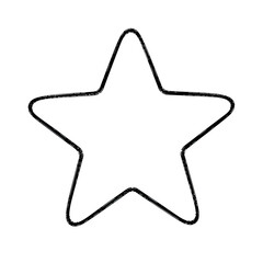 Obraz premium A white star outline on a black background