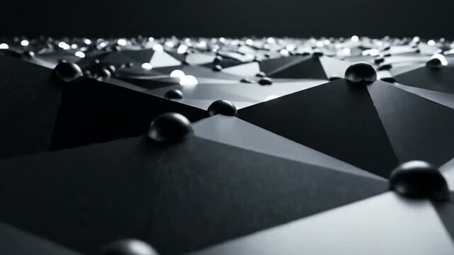 Geometric Shapes with Spheres in Dark Space.