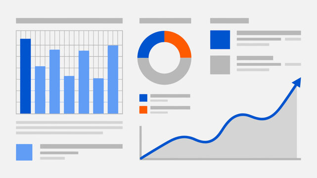 Business Data Analysis and Report vector illustration