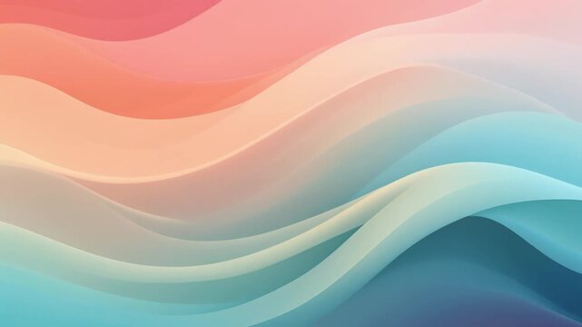 Vibrant wavy lines create a colorful gradient background illustration.