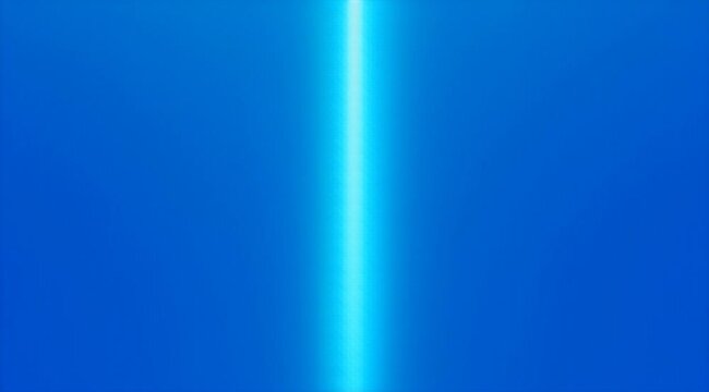 Vertical luminous ray over a solid blue gradient background texture image