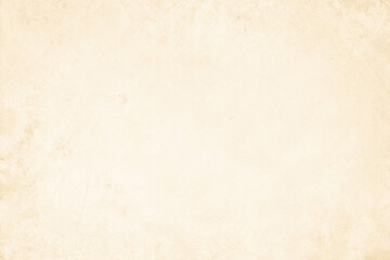 Fototapeta premium Colour old concrete wall texture background. Close up retro plain cream color cement wall background texture. Design paper vintage parchment element.