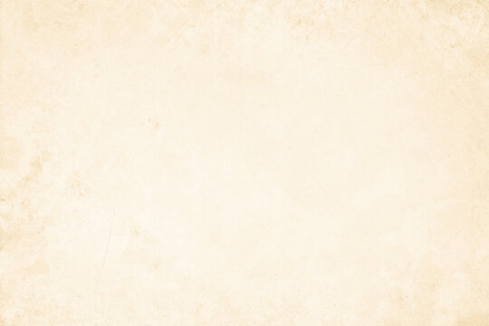 Colour old concrete wall texture background. Close up retro plain cream color cement wall background texture. Design paper vintage parchment element.