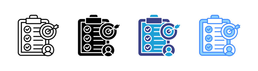 Objective icon set multiple style collection © Ifanicon