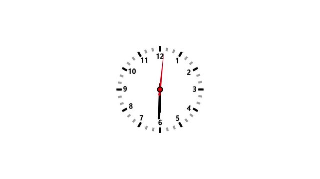 Analog Clock Face Showing 10:48 with Red Second Hand on White Background time watch