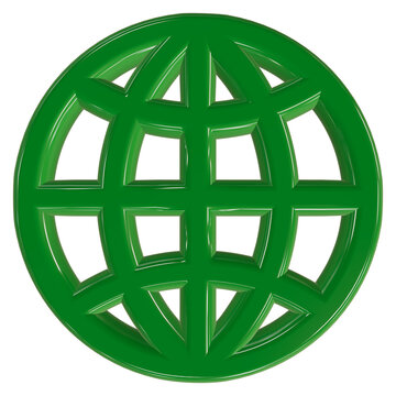 Globe Internet Icon for Worldwide Web