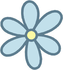 Fototapeta premium Simple Blue Flower