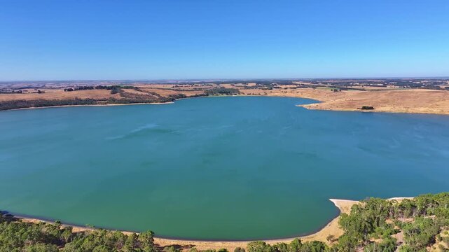 Spectacular aerial footage of Lake Bullen Merri Victoria Australia