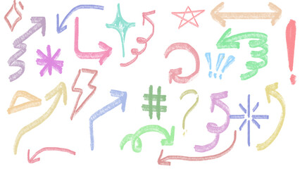 hand drawn vector arrow shaped doodle