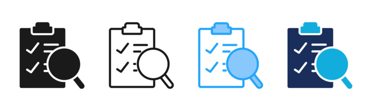 Skill Assessment icon set multiple style collection