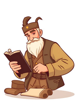 draftsmanship  illustration in flat style design. Vector illustration.
