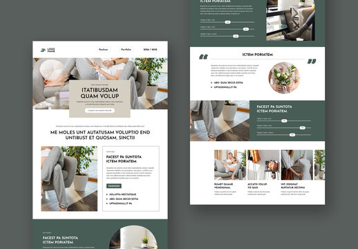 Portfolio Email Newsletter Layout