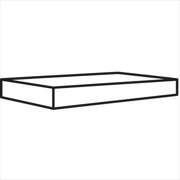 Vector illustration of a simple rectangular box or frame