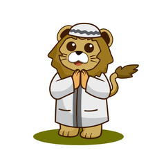 cute lion animals greetings © wipsartwork