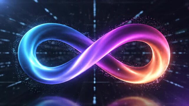 Abstract Glowing Infinity Symbol