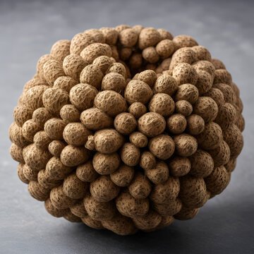 Organic, light brown, textured tuber with a unique convoluted form