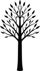 Obraz premium Elegant Tree Silhouette Design For Nature Concepts