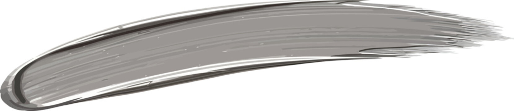 Vector  illustration of Gray paint stroke isolated on transparent background