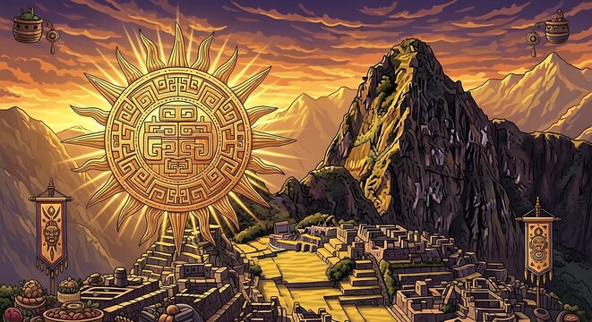 Golden Sun Symbol of Inti Raymi