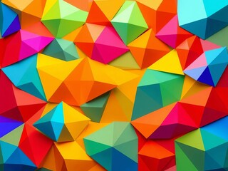 Obraz premium Geometric shapes in vibrant colors forming abstract patterns, abstract, pattern