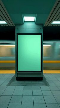 Vertical Subway billboard