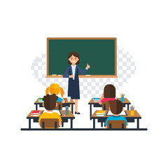 A teacher stands in front of a classroom of students © MstKulsuma