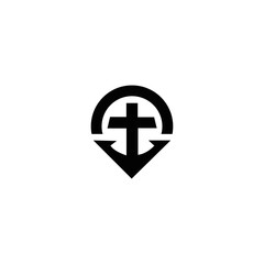 Fototapeta premium Christian church vector logo design