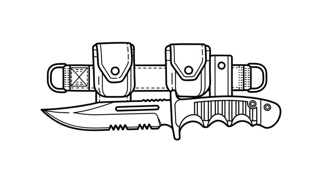 Tactical Combat Knife with Sheath and Belt Holster, Survival Gear