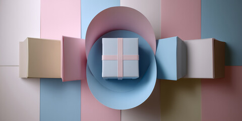 Geschenkverpackungen und schleifen in einem schönen Design mit ansprechenden Hintergrund. Werbung, Geschenke, Präsente